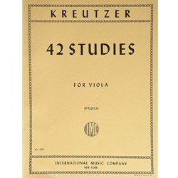 Kreutzer 42 Studies for Viola Solo (Pagels) Viola